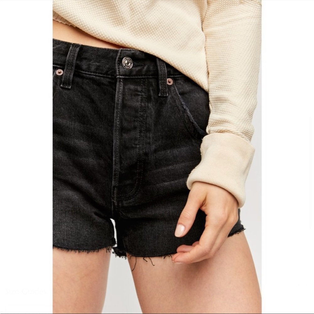 NWT Free People Taliesin Black Cut Off Short size 26 - Picture 6 of 8